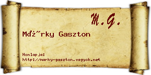 Márky Gaszton névjegykártya